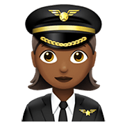 👩🏾‍✈️ Emoji Piloto Mujer: Tono De Piel Oscuro Medio en Apple iOS 12.1.
