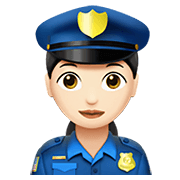 👮🏻‍♀️ Emoji Agente De Policía Mujer: Tono De Piel Claro en Apple iOS 12.1.
