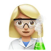Émoji 👩🏼‍🔬 Scientifique Femme : Peau Moyennement Claire sur Apple iOS 12.1.