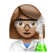 Émoji 👩🏽‍🔬 Scientifique Femme : Peau Légèrement Mate sur Apple iOS 12.1.