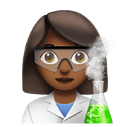 👩🏾‍🔬 Emoji Científica: Tono De Piel Oscuro Medio en Apple iOS 12.1.