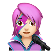 👩🏻‍🎤 Emoji Sängerin: helle Hautfarbe Apple iOS 12.1.