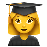 Émoji 👩‍🎓 étudiante sur Apple iOS 12.1.