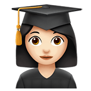Emoji 👩🏻‍🎓 Studentessa: Carnagione Chiara su Apple iOS 12.1.