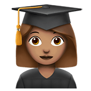 👩🏽‍🎓 Emoji Estudiante Mujer: Tono De Piel Medio en Apple iOS 12.1.