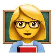 👩‍🏫 Emoji Profesora en Apple iOS 12.1.