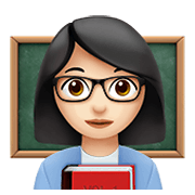 Emoji 👩🏻‍🏫 Professoressa: Carnagione Chiara su Apple iOS 12.1.