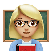 👩🏼‍🏫 Emoji Profesora: Tono De Piel Claro Medio en Apple iOS 12.1.
