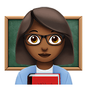 👩🏾‍🏫 Emoji Lehrerin: mitteldunkle Hautfarbe Apple iOS 12.1.