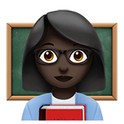 👩🏿‍🏫 Emoji Professora: Pele Escura na Apple iOS 12.1.