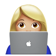 👩🏼‍💻 Emoji Tecnóloga: Tono De Piel Claro Medio en Apple iOS 12.1.