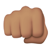 👊🏽 Emoji Puño Cerrado: Tono De Piel Medio en Apple iOS 12.1.
