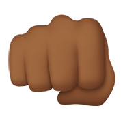 👊🏾 Emoji Soco: Pele Morena Escura na Apple iOS 12.1.