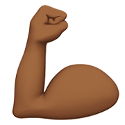 💪🏾 Emoji Bíceps Flexionado: Tono De Piel Oscuro Medio en Apple iOS 12.1.