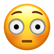 Emoji 😳 Faccina Imbarazzata su Apple iOS 12.1.