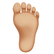 🦶🏼 Emoji Fuß: mittelhelle Hautfarbe Apple iOS 12.1.
