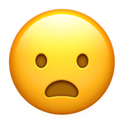 Emoji 😦 Faccina Imbronciata Con Bocca Aperta su Apple iOS 12.1.