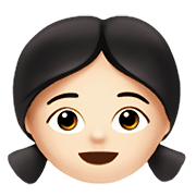 Émoji 👧🏻 Fille : Peau Claire sur Apple iOS 12.1.