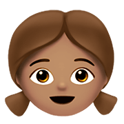 👧🏽 Emoji Niña: Tono De Piel Medio en Apple iOS 12.1.