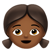 👧🏾 Emoji Menina: Pele Morena Escura na Apple iOS 12.1.