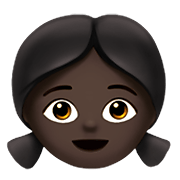 👧🏿 Emoji Menina: Pele Escura na Apple iOS 12.1.
