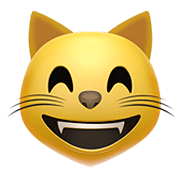 😸 Emoji Rosto De Gato Sorrindo Com Olhos Sorridentes na Apple iOS 12.1.