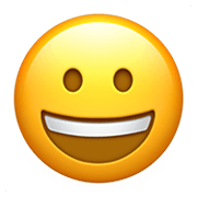 Emoji 😀 Faccina Con Un Gran Sorriso su Apple iOS 12.1.