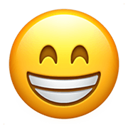 😁 Emoji strahlendes Gesicht mit lachenden Augen Apple iOS 12.1.