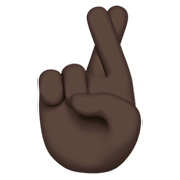 🤞🏿 Emoji Dedos Cruzados: Pele Escura na Apple iOS 12.1.