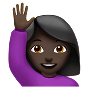🙋🏿 Emoji Person mit erhobenem Arm: dunkle Hautfarbe Apple iOS 12.1.
