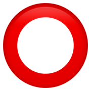 ⭕ Emoji Círculo Rojo Hueco en Apple iOS 12.1.