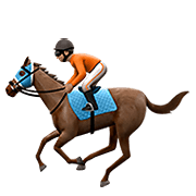 🏇🏽 Emoji Corrida De Cavalos: Pele Morena na Apple iOS 12.1.
