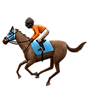 🏇🏿 Emoji Corrida De Cavalos: Pele Escura na Apple iOS 12.1.