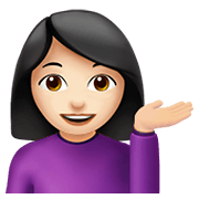 💁🏻 Emoji Pessoa Com A Palma Virada Para Cima: Pele Clara na Apple iOS 12.1.