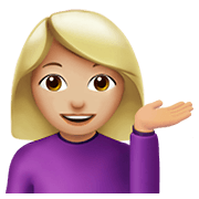 💁🏼 Emoji Persona De Mostrador De Información: Tono De Piel Claro Medio en Apple iOS 12.1.