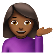 💁🏾 Emoji Persona De Mostrador De Información: Tono De Piel Oscuro Medio en Apple iOS 12.1.
