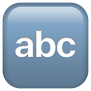 Emoji 🔤 Pulsante Con Lettere Latine su Apple iOS 12.1.
