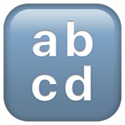 Emoji 🔡 Pulsante Con Lettere Latine Minuscole su Apple iOS 12.1.