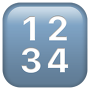 Emoji 🔢 Pulsante Con Numeri su Apple iOS 12.1.