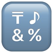 Emoji 🔣 Pulsante con simboli su Apple iOS 12.1.