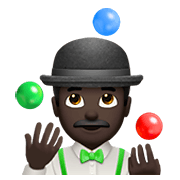 Émoji 🤹🏿 Personne Qui Jongle : Peau Foncée sur Apple iOS 12.1.