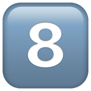 Emoji 8️⃣ Tasto: 8 su Apple iOS 12.1.
