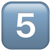 Emoji 5️⃣ Tasto: 5 su Apple iOS 12.1.