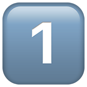 1️⃣ Emoji Teclas: 1 en Apple iOS 12.1.