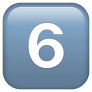 6️⃣ Emoji Teclas: 6 en Apple iOS 12.1.