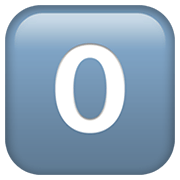 Emoji 0️⃣ Tasto: 0 su Apple iOS 12.1.