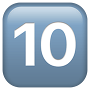 Émoji 🔟 Touches : 10 sur Apple iOS 12.1.