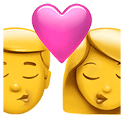 👩‍❤️‍💋‍👨 Emoji sich küssendes Paar: Frau, Mann Apple iOS 12.1.