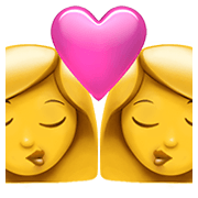 👩‍❤️‍💋‍👩 Emoji Beso: Mujer Y Mujer en Apple iOS 12.1.