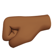 🤛🏾 Emoji Punho Esquerdo: Pele Morena Escura na Apple iOS 12.1.